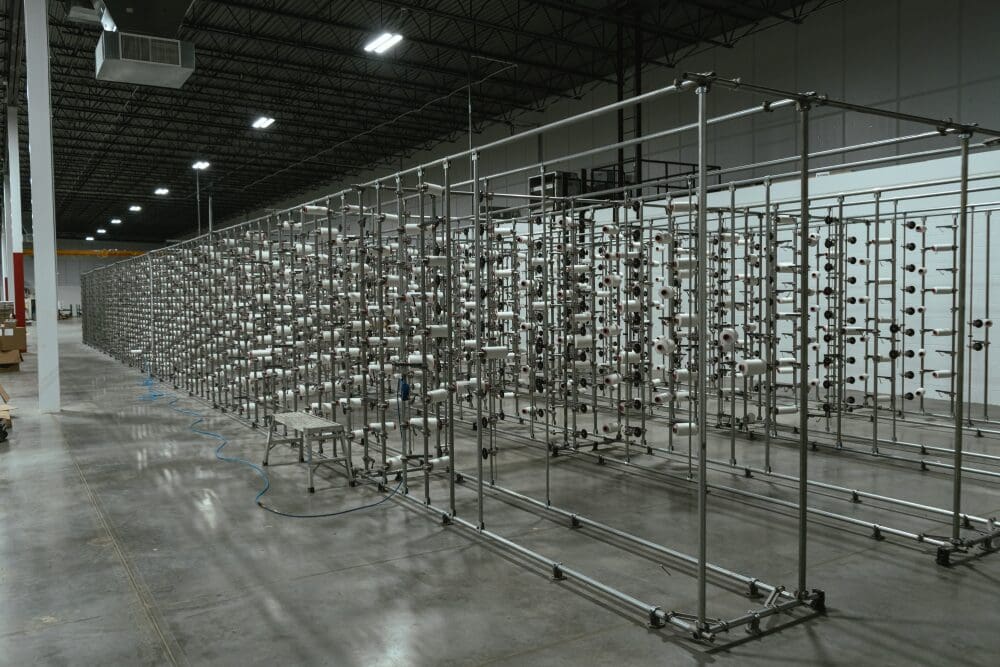 A room filled with lots of racks and shelves.